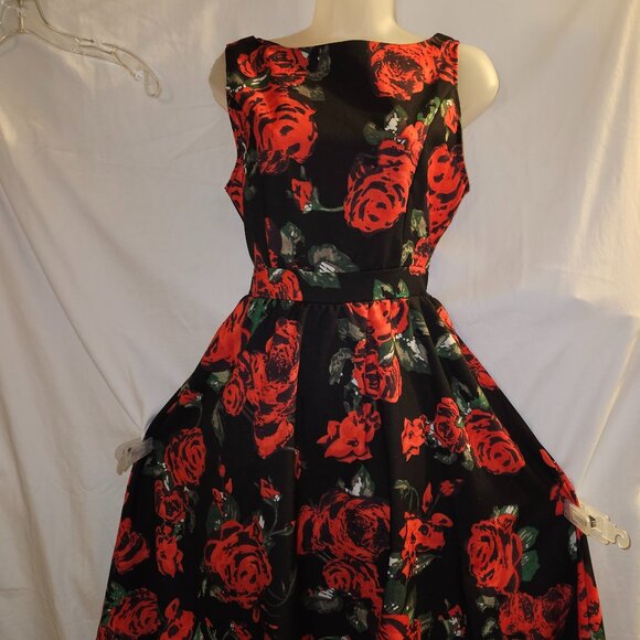 Dresses & Skirts - Red Rose Summer Cocktail Party Dress MEDIUM